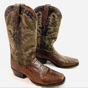 SOLD Dan Post Boots Ostrich Leg Leather 8.5 D
